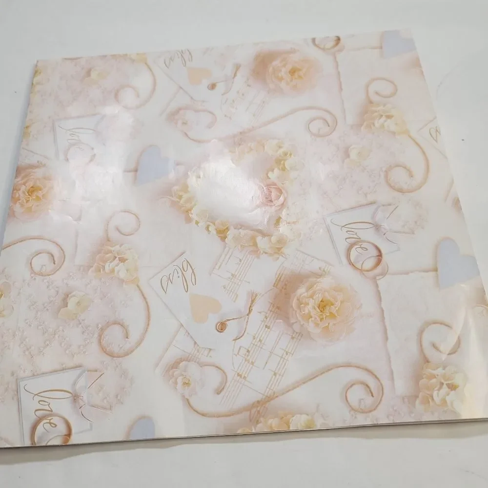 Vintage Hallmark Shabby Chic Love Wedding Bridal Shower Gift Wrap